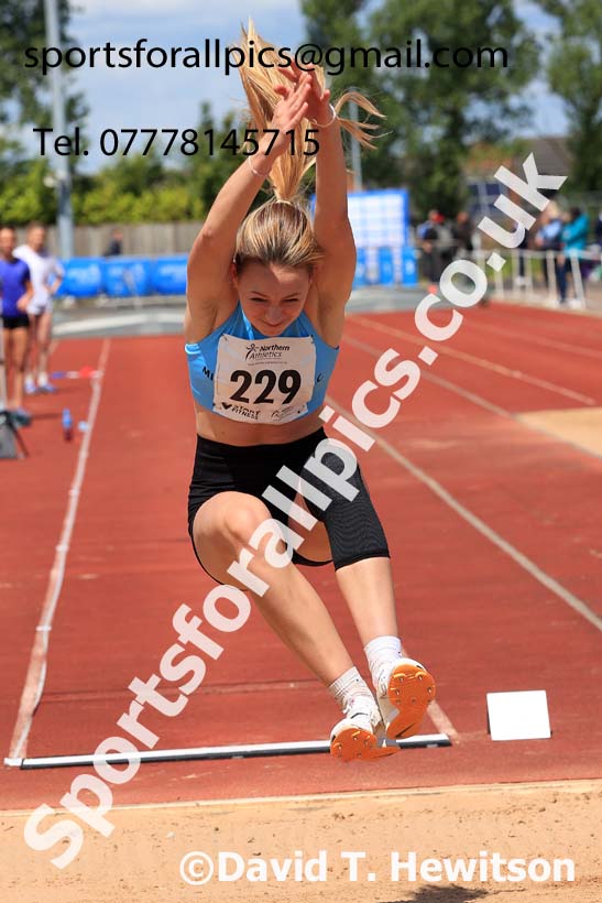 Womens Under-20s long jump, 2024 Northern Senior and Under-20s Track and Field Champs, Middlesbrough.  Photo: David T. Hewitson/Sports for All Pics